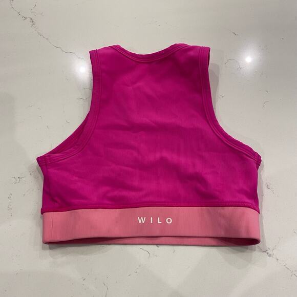 Wilo The Label Hot Pink Workout Tank Top Crop‎ Top size small - Picture 2 of 6
